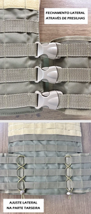 Plate Carrier Modular J.A Rio Militar com 9 Bolsos Inclusos