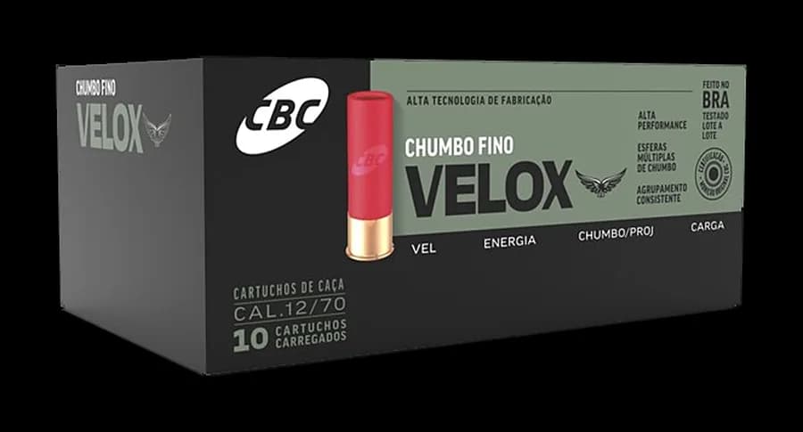 Cartucho CBC 12/70 Velox CH-3T, foto do produto