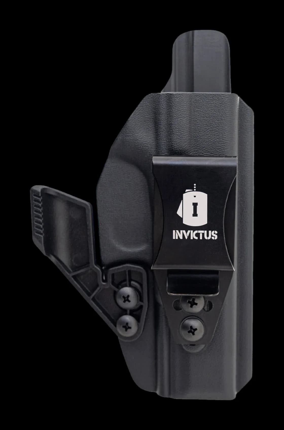 Coldre velado IWB em kydex para Glock G17/G22 (série Standard), destro, foto do produto