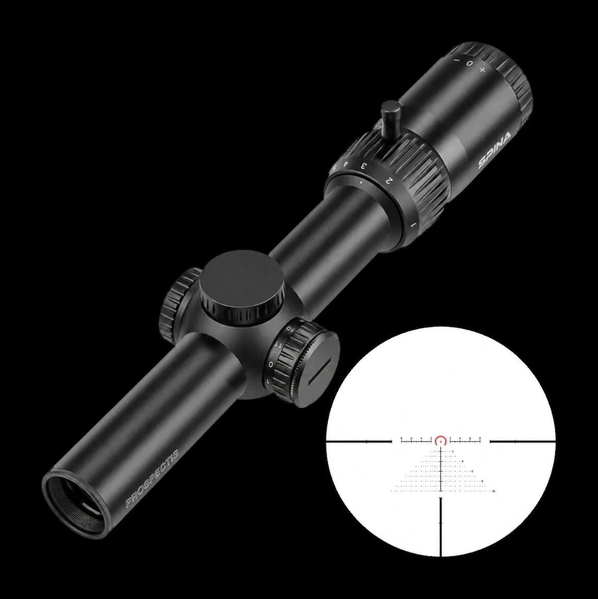 Luneta LPVO Spina Optics NovaForce 1-8x24 FFP (SCFF-2310), foto do produto