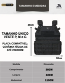 Plate Carrier Modular J.A Rio Militar com 9 Bolsos Inclusos