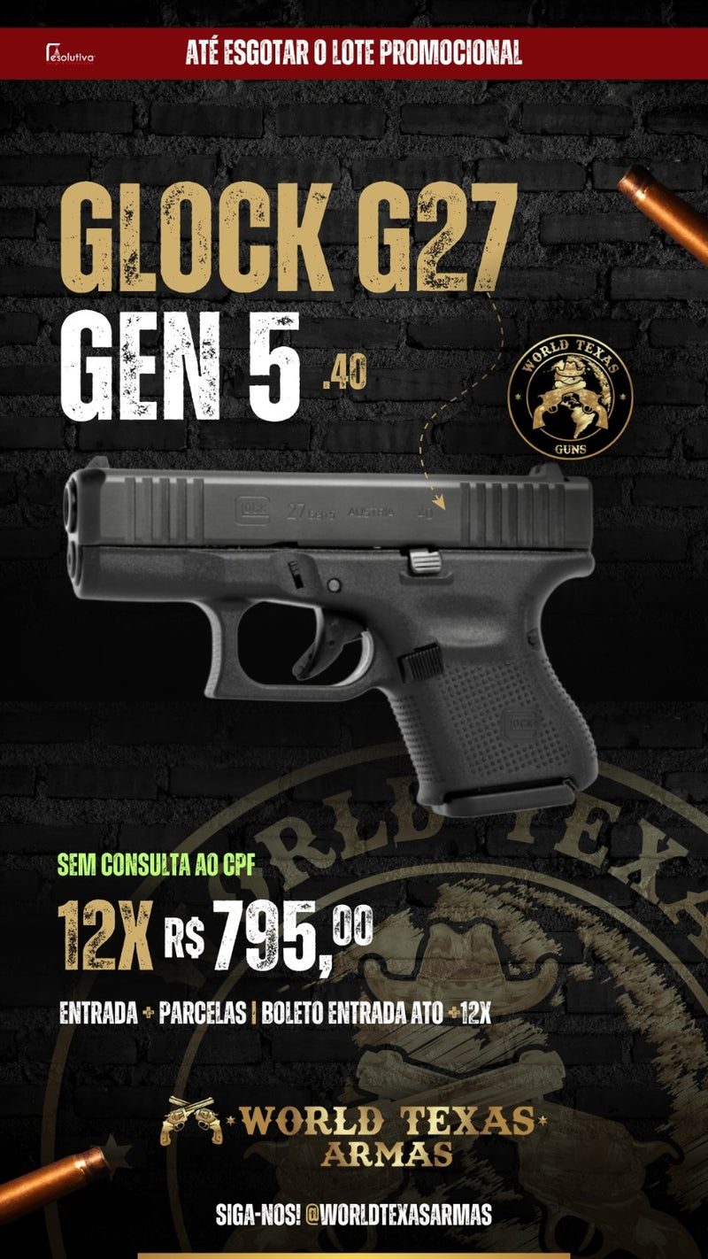 Pistola Glock G27 Gen 5 .40 S&W