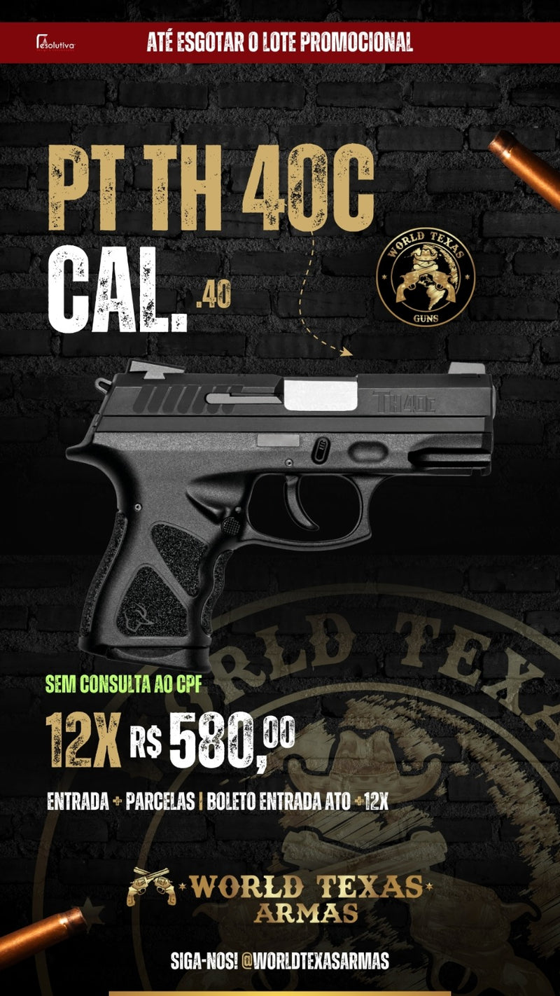 Pistola Taurus TH40C Cal. .40 S&W