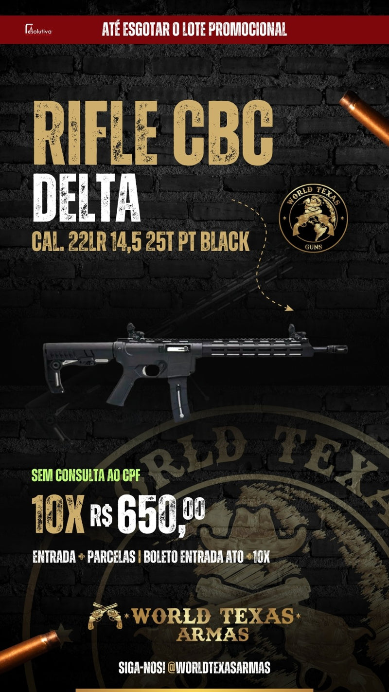 Rifle CBC Delta Cal. .22LR | 14,5" 25 Tiros
