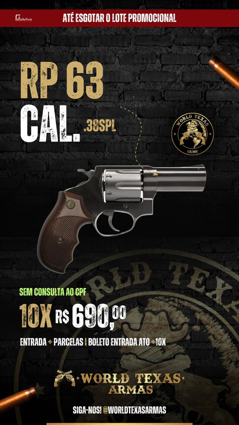 Revólver Rossi RP 63 Cal. .38 SPL