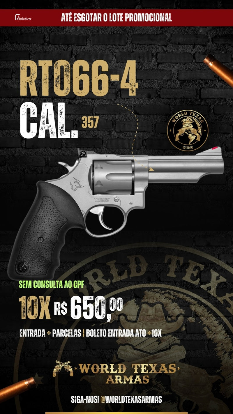 Revólver Taurus RT 66 (RT066-4) Cal. .357 MAG